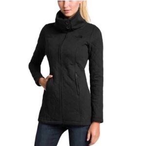 The North Face Women’s Black Caroluna Quilted Fleece Lined Full Zip Jacket - med